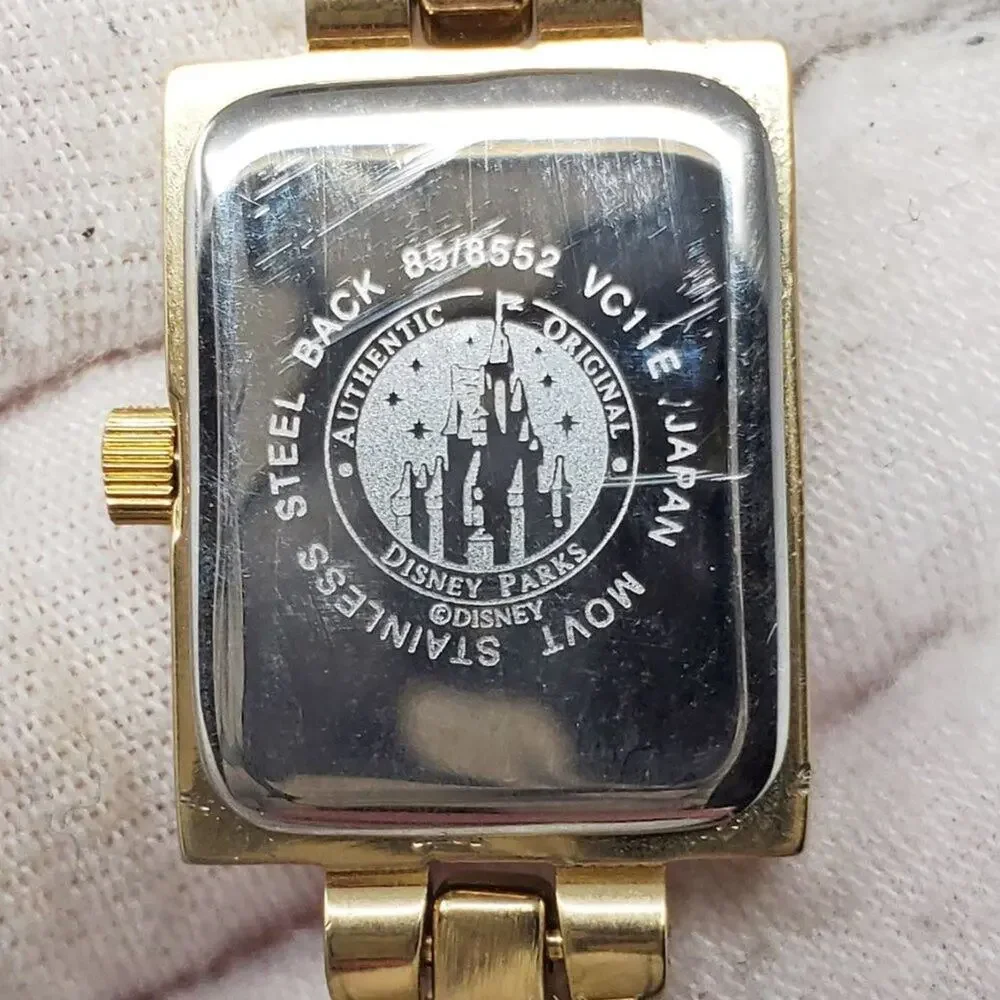Disney Parks Rectangle Mickey Mouse Metal Band Watch NTW